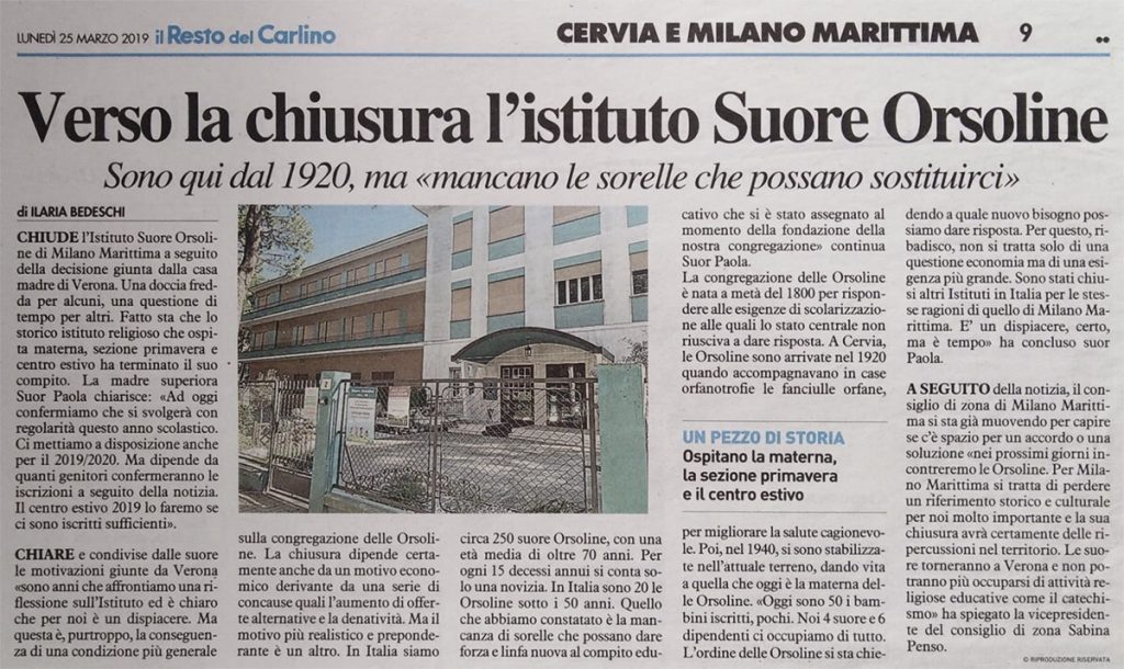 suore orsoline di milano marittima